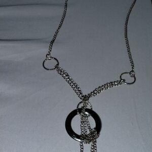Dangle sphere Gold toned necklace